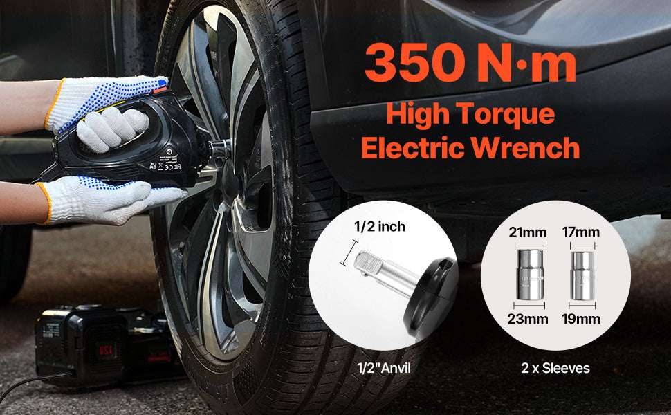 5T Electric Car Jack Kit with Impact Wrench, LED & Inflator-black / spain