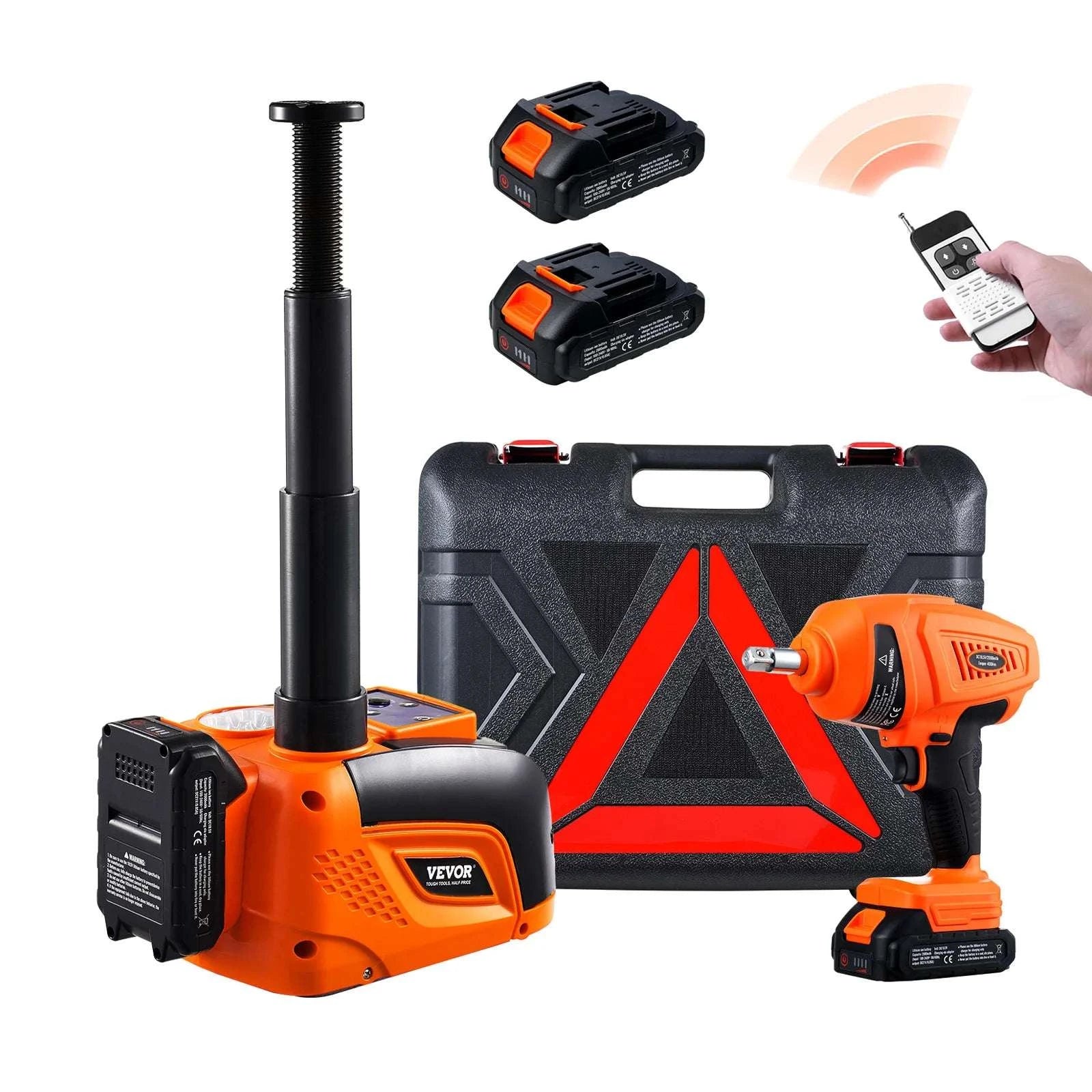5T Electric Car Jack Kit with Impact Wrench, LED & Remote-5T / United States