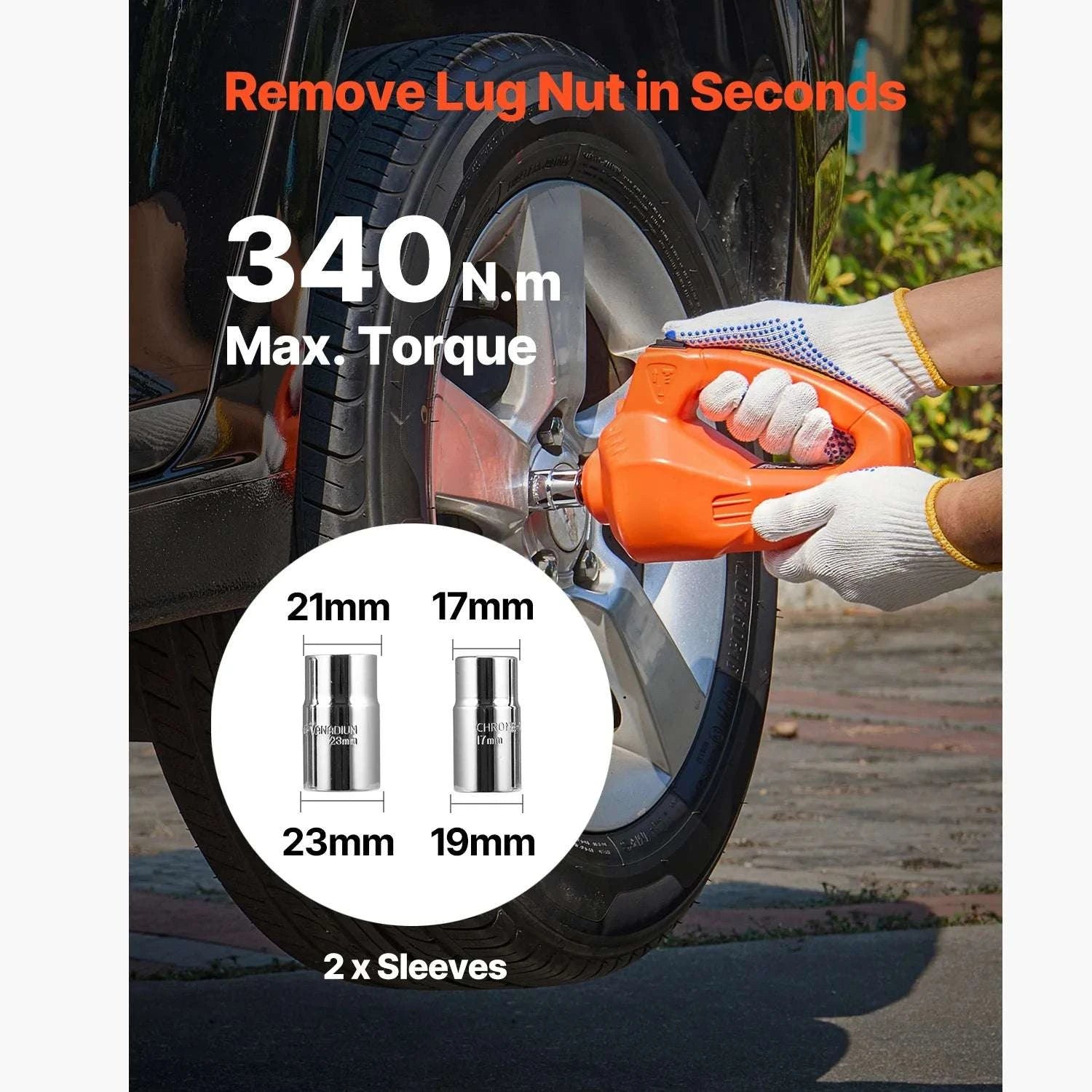 5T Electric Car Jack Kit with Inflator, Impact Wrench & LED Light-NO Impact Wrench / GERMANY