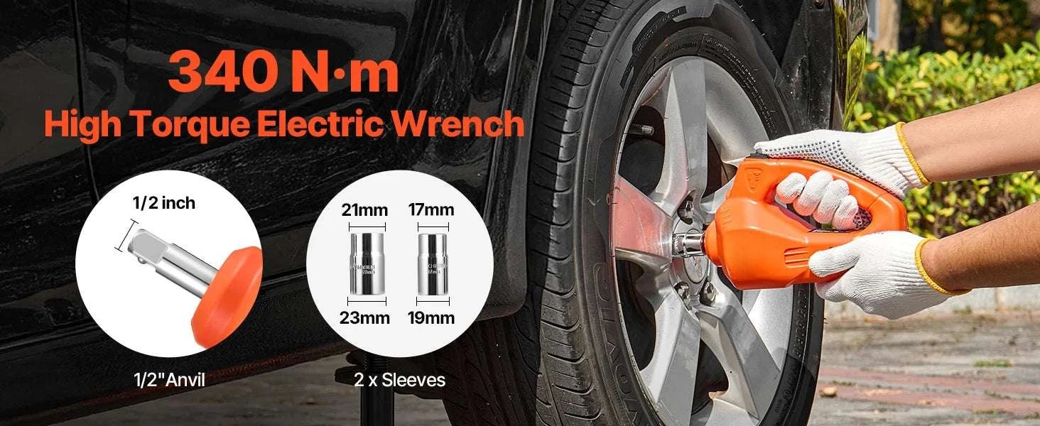 5T Electric Car Jack Kit with Inflator, Impact Wrench & LED Light-NO Impact Wrench / GERMANY