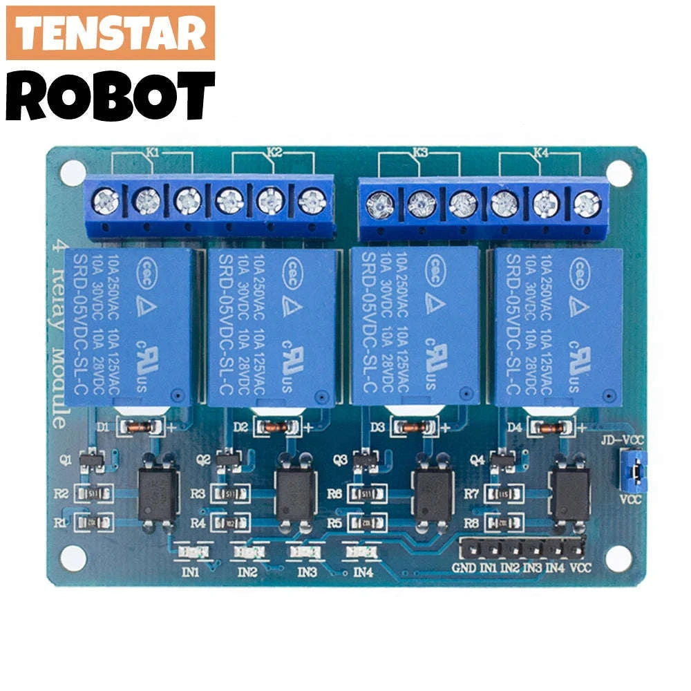 5V Relay Module with Optocoupler – 1/2/4/8 Channel Options-2CH