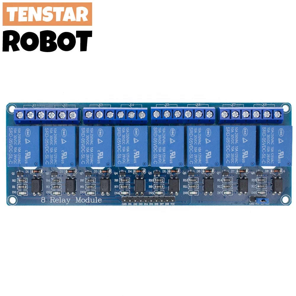 5V Relay Module with Optocoupler – 1/2/4/8 Channel Options-2CH