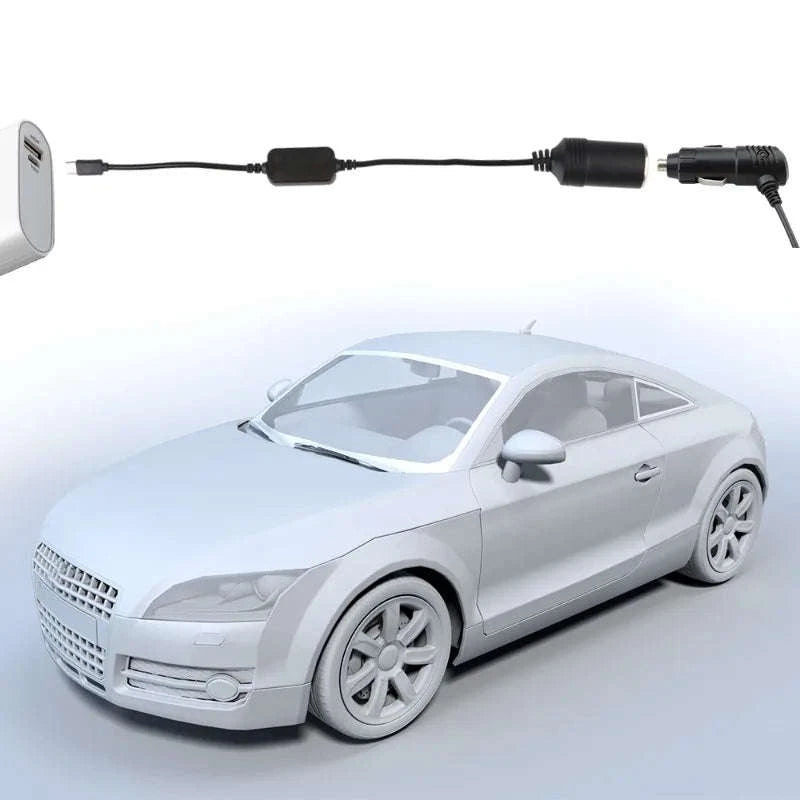 5V to 12V USB-C to Cigarette Lighter Socket Converter Cable-1pc / China Mainland