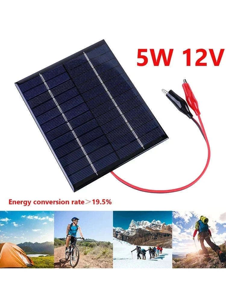 5W 12V Waterproof Mini Solar Panel Module-5W 12V / United States