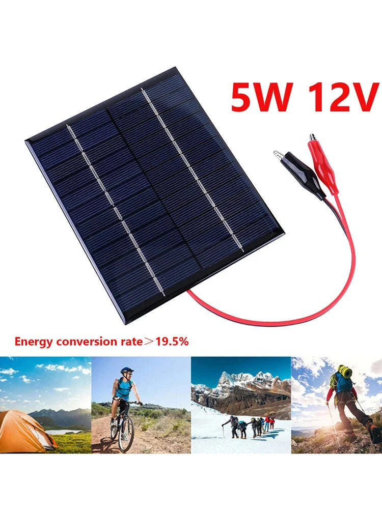 5W 12V Waterproof Mini Solar Panel Module-5W 12V / United States