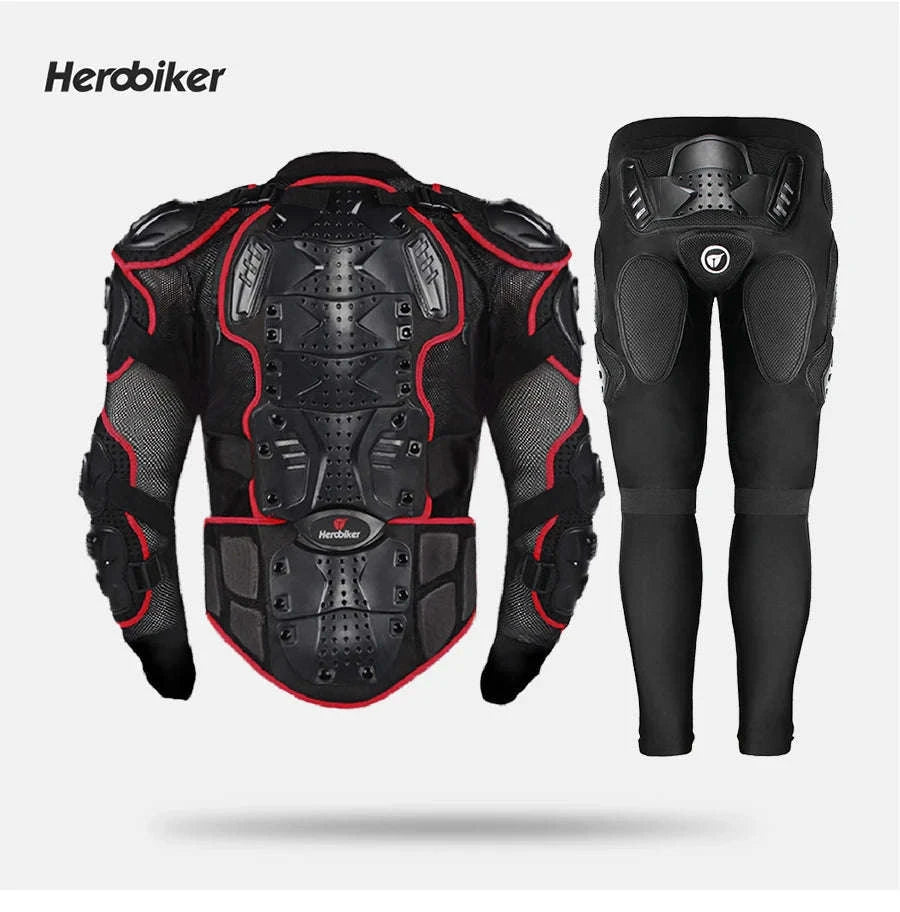 5XL Motorcycle Armor Jacket for Full Body Protection-Long Pants / S