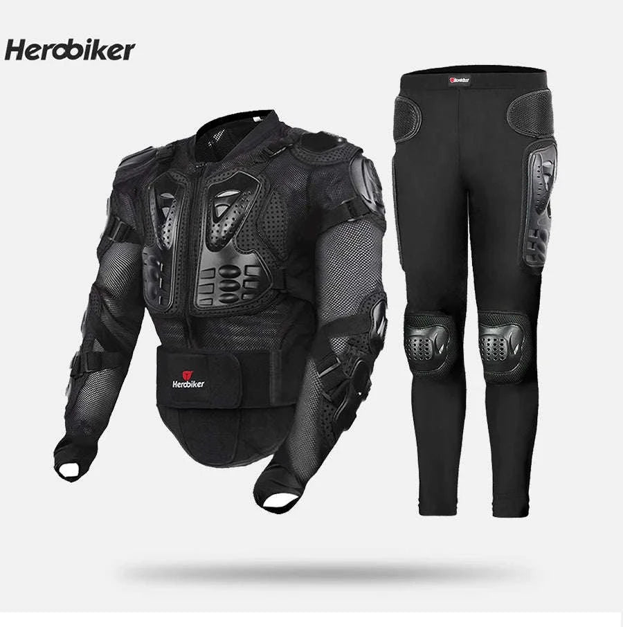 5XL Motorcycle Armor Jacket for Full Body Protection-Long Pants / S