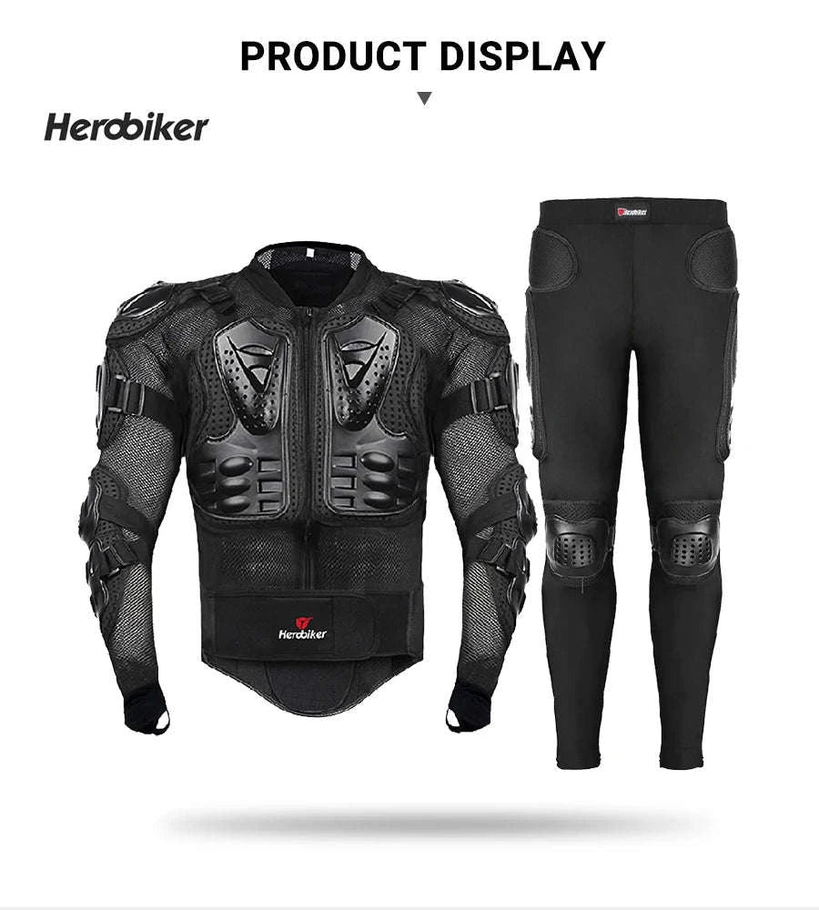 5XL Motorcycle Armor Jacket for Full Body Protection-Long Pants / S