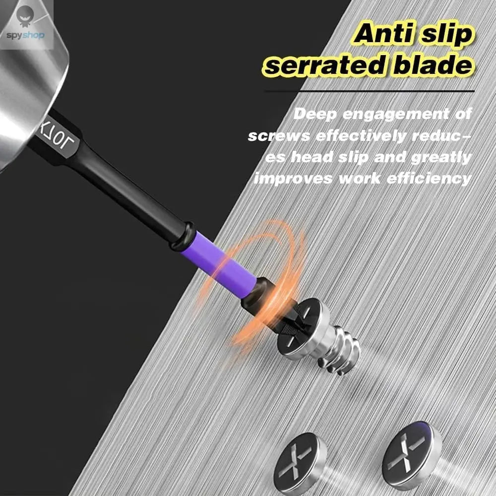 6/12 Pcs Magnetic Screwdriver Bits Non-slip Shockproof Phillips Impact Bits Hex Shank Alloy Steel Bits Suitable for Power Tools Spy-shop.com