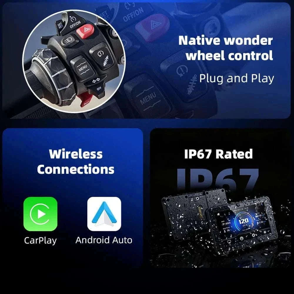 6.2" Motorcycle GPS with Wireless CarPlay & Android Auto for BMW-M13A Pro / China Mainland / None