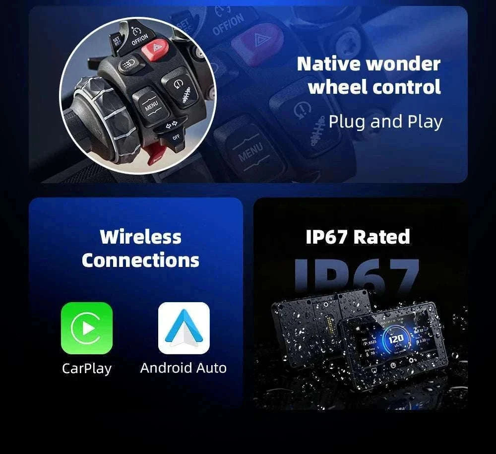 6.2" Motorcycle GPS with Wireless CarPlay & Android Auto for BMW-M13A Pro / China Mainland / None