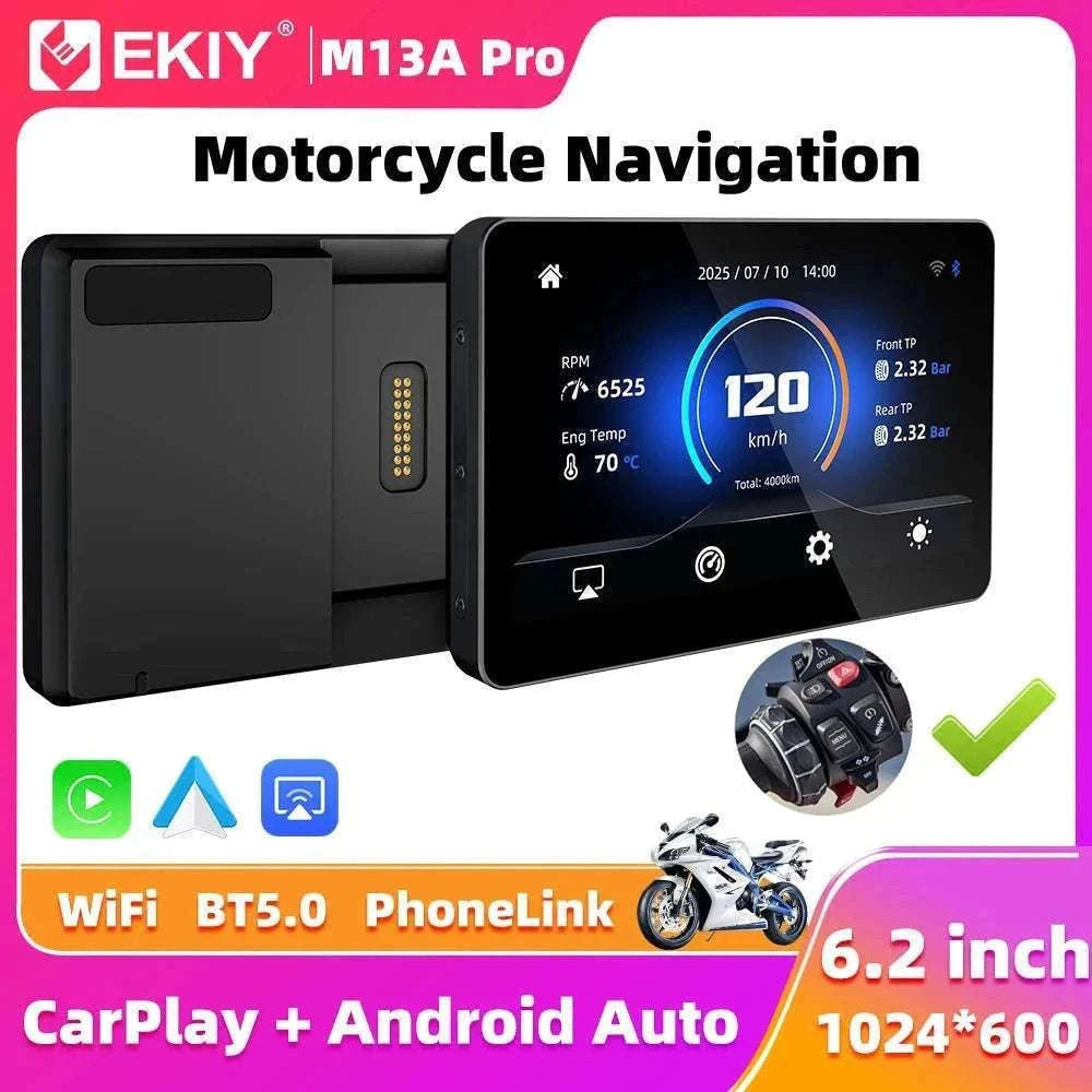 6.2" Motorcycle GPS with Wireless CarPlay & Android Auto for BMW-M13A Pro / China Mainland / None