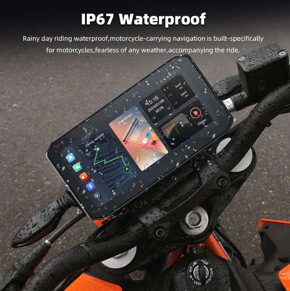 6.25" Portable Digital Motorcycle GPS Navigation Dashboard with Wireless CarPlay & Android Auto-MTC-17-DT / CHINA / None