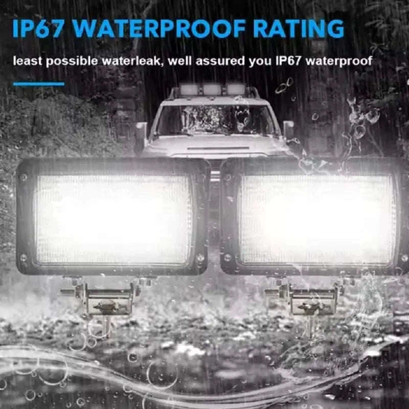 6.3 Inch 75W LED Flood Work Light 98000LM IP67-1pcs 75W