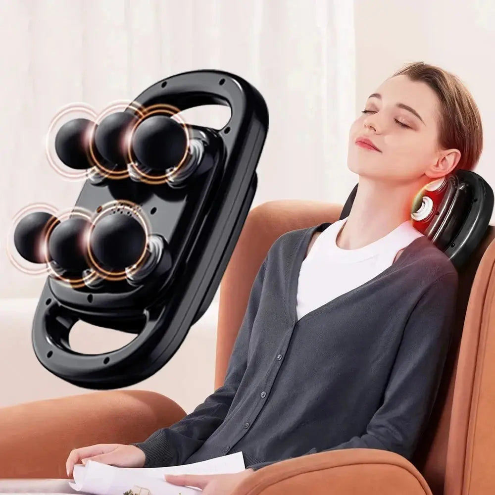 6 Head Massage Gun for Muscle Relief Deep Tissue Percussion for Neck Cervical Spine Full Body