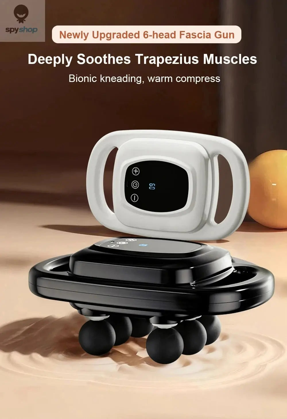 6 Head Massage Gun for Muscle Relief Deep Tissue Percussion for Neck Cervical Spine Full Body