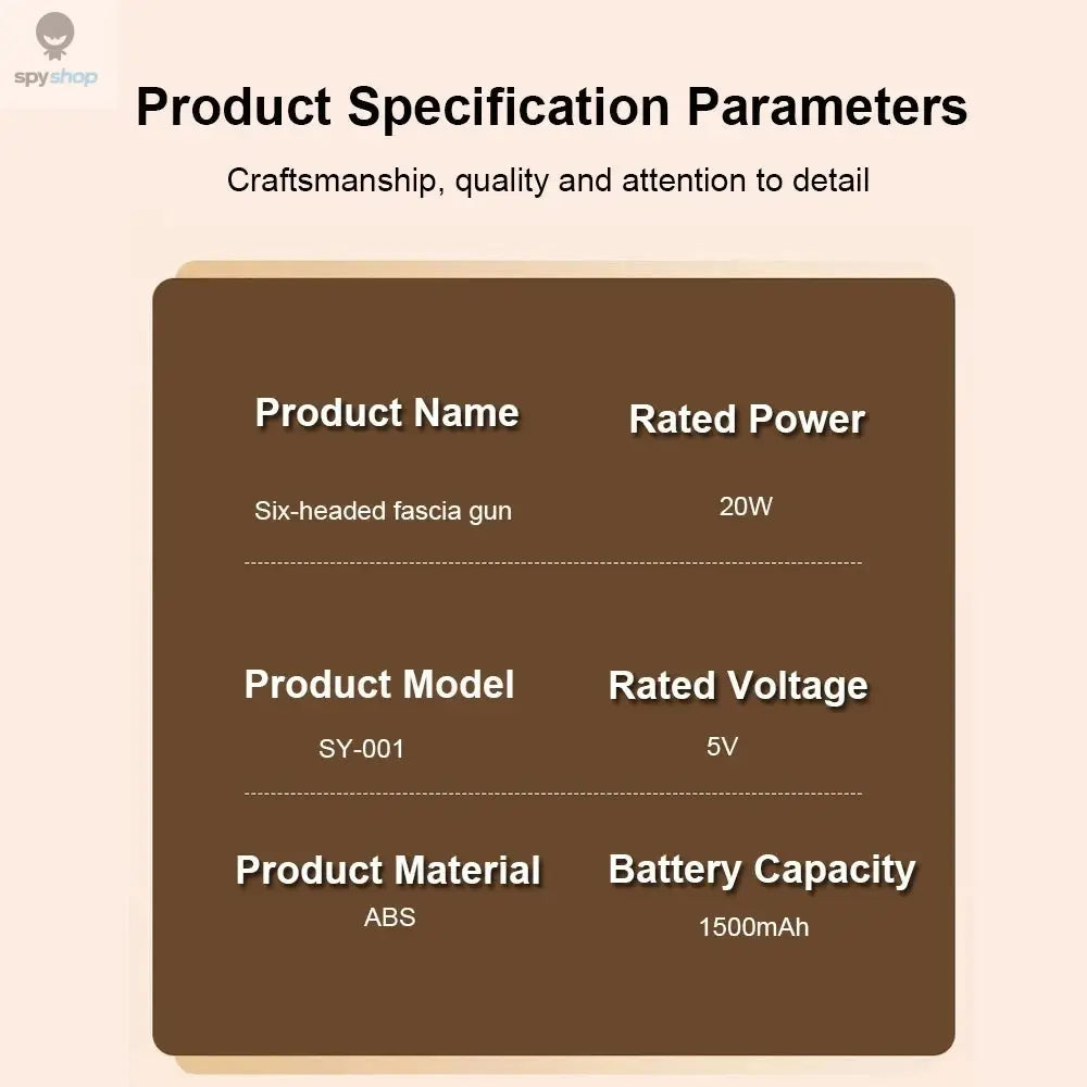 6 Head Massage Gun for Muscle Relief Deep Tissue Percussion for Neck Cervical Spine Full Body