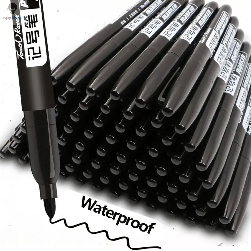 6 PCS Permanent Marker Pen Manga Drawing Markers Black Blue Red Waterproof Ink Sketch Pens Stationery Art School Supplies Spy-shop.com