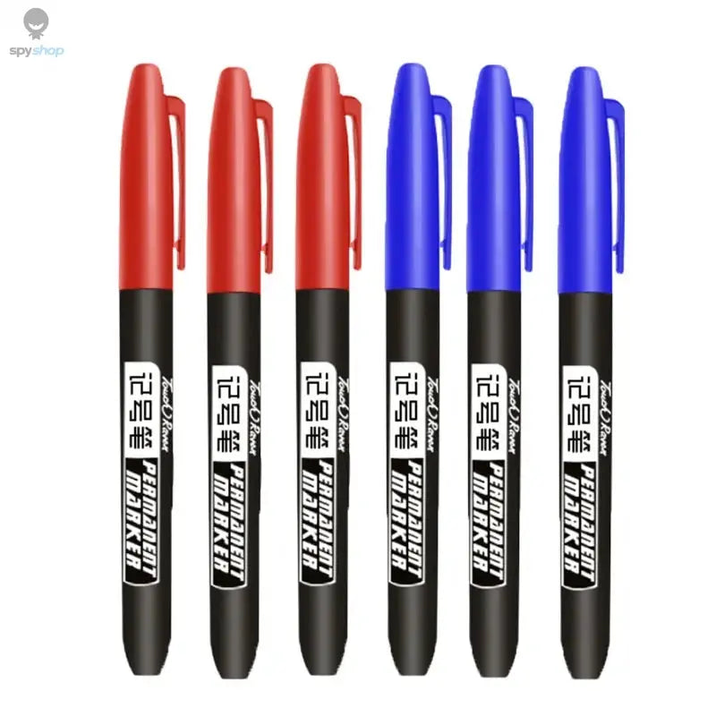 6 PCS Permanent Marker Pen Manga Drawing Markers Black Blue Red Waterproof Ink Sketch Pens Stationery Art School Supplies Spy-shop.com