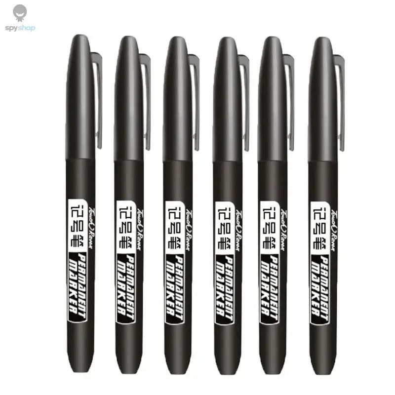 6 PCS Permanent Marker Pen Manga Drawing Markers Black Blue Red Waterproof Ink Sketch Pens Stationery Art School Supplies Spy-shop.com
