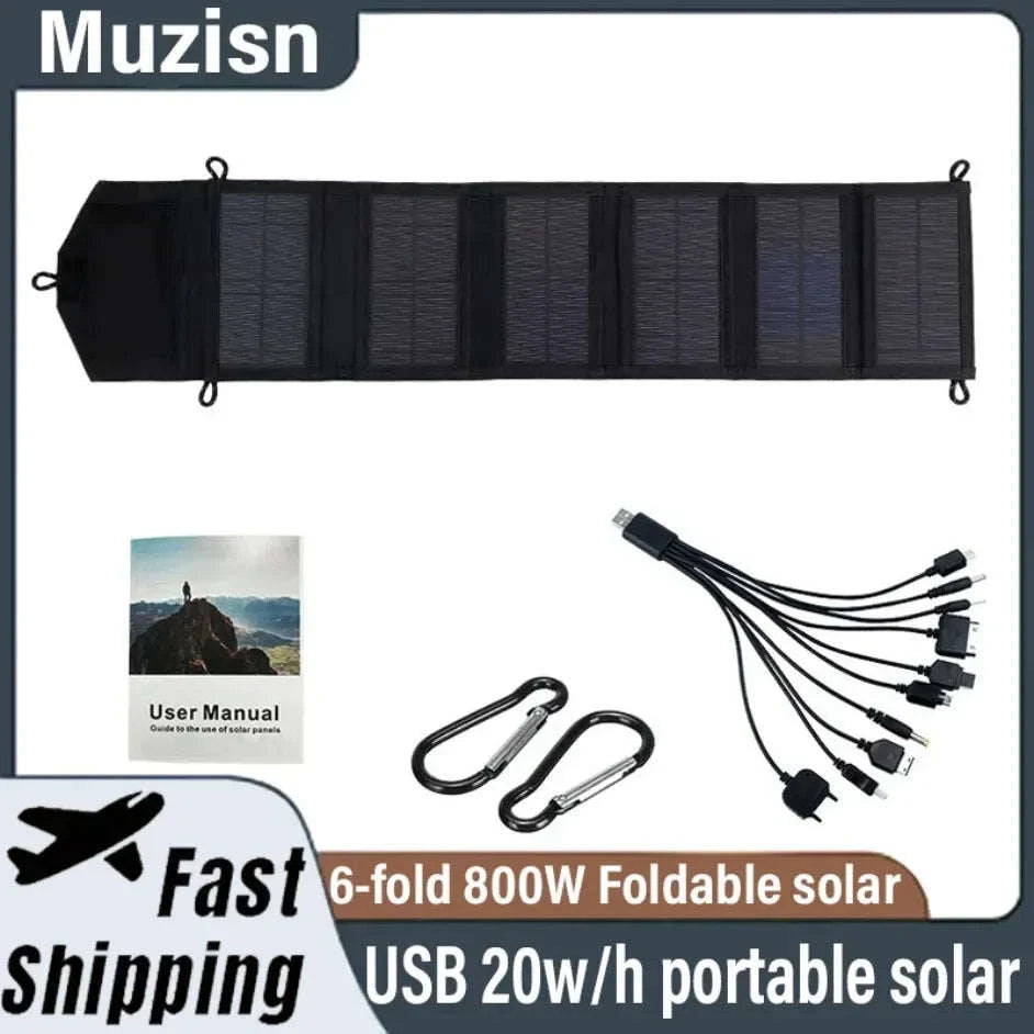 6‑Fold Portable Solar Panel Charger-6-fold solar panel