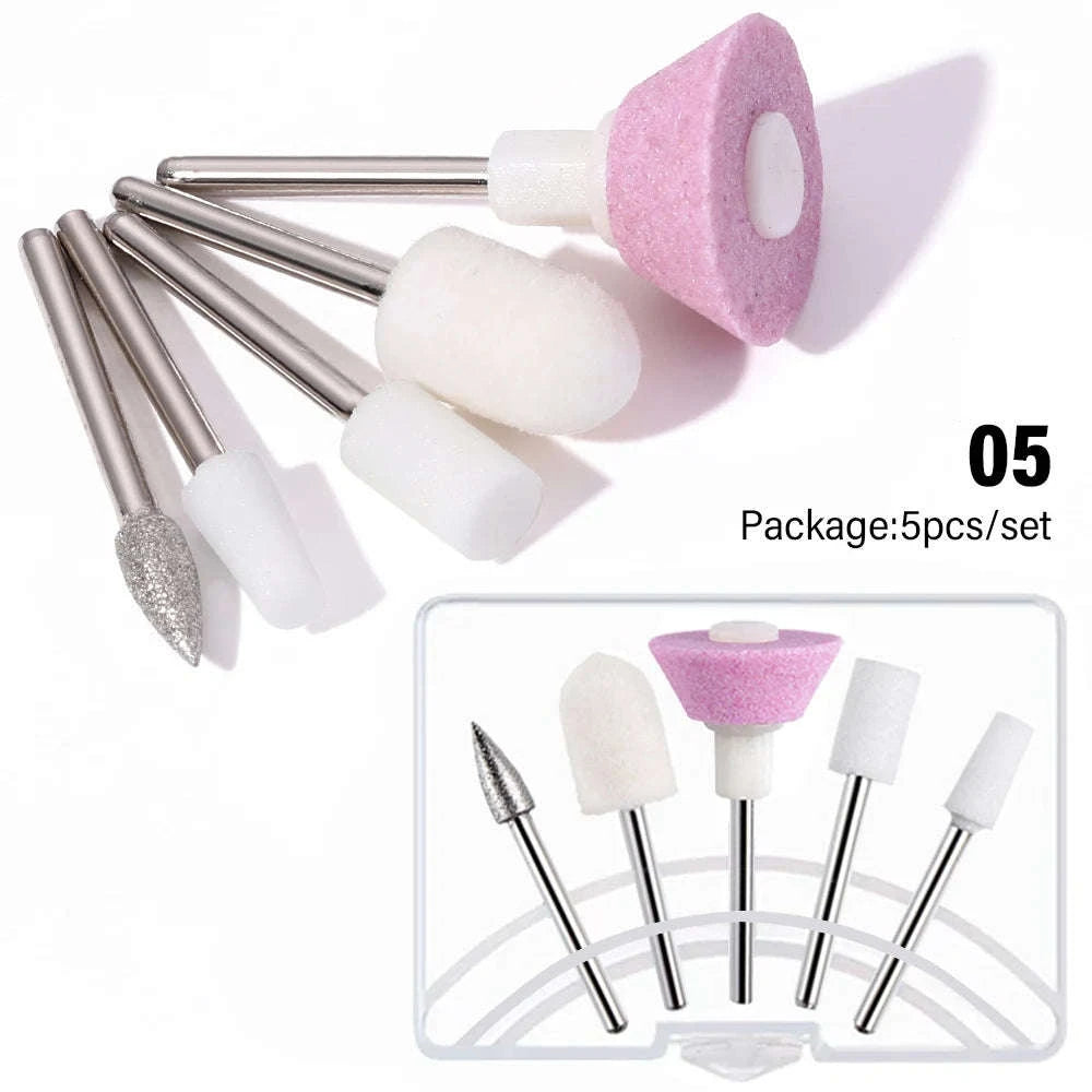 6-in-1 Electric Nail Drill Kit for At‑Home Manicures-Pink OPP Bag