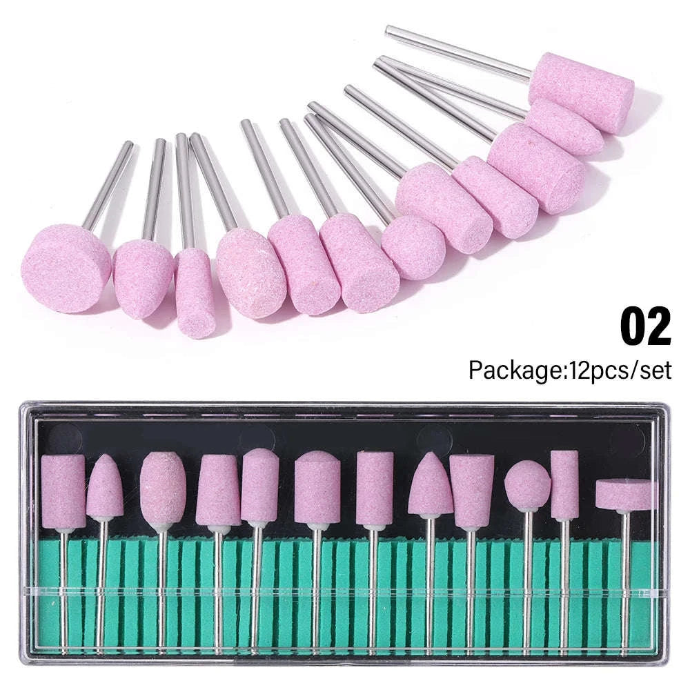 6-in-1 Electric Nail Drill Kit for At‑Home Manicures-Pink OPP Bag