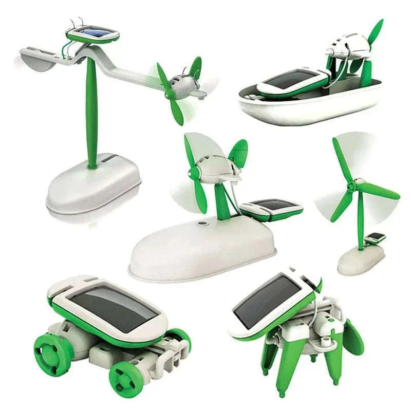 6-in-1 Solar-Power Robot Kit DIY Educational Toy-No box