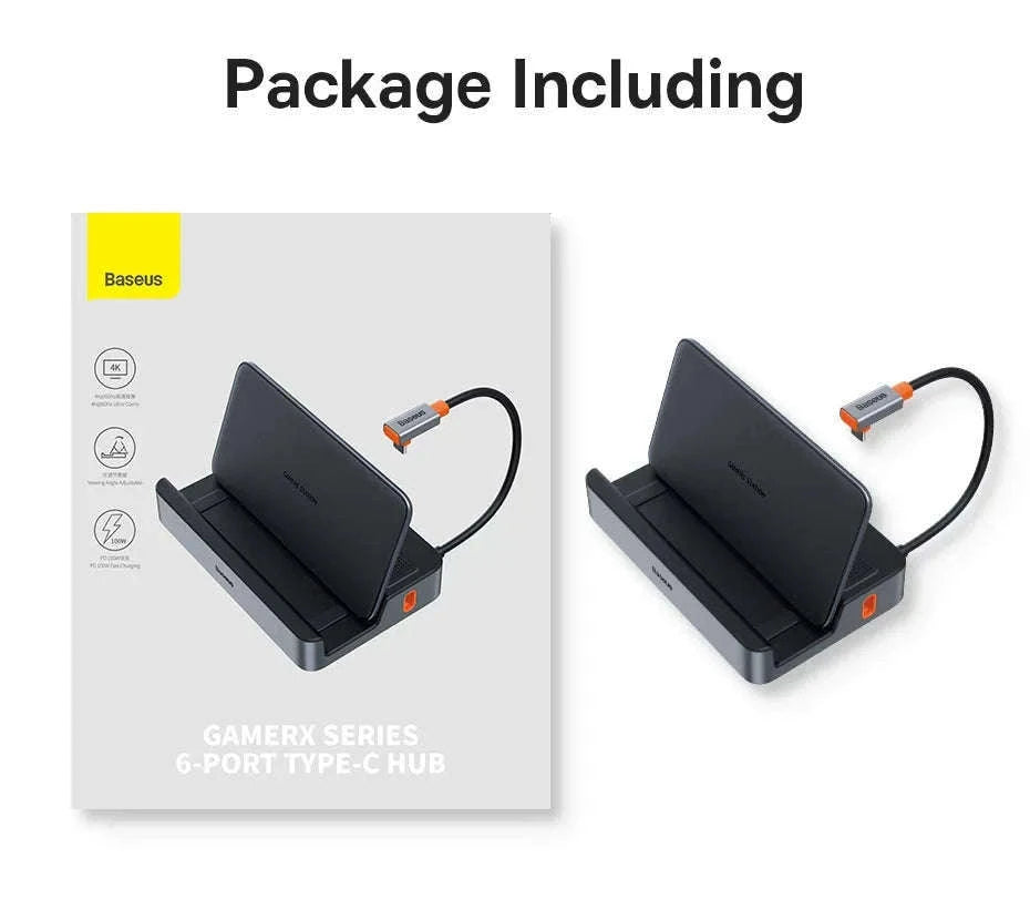 6-in-1 USB-C Dock for Steam Deck & Switch with 4K HDMI-As the pictures