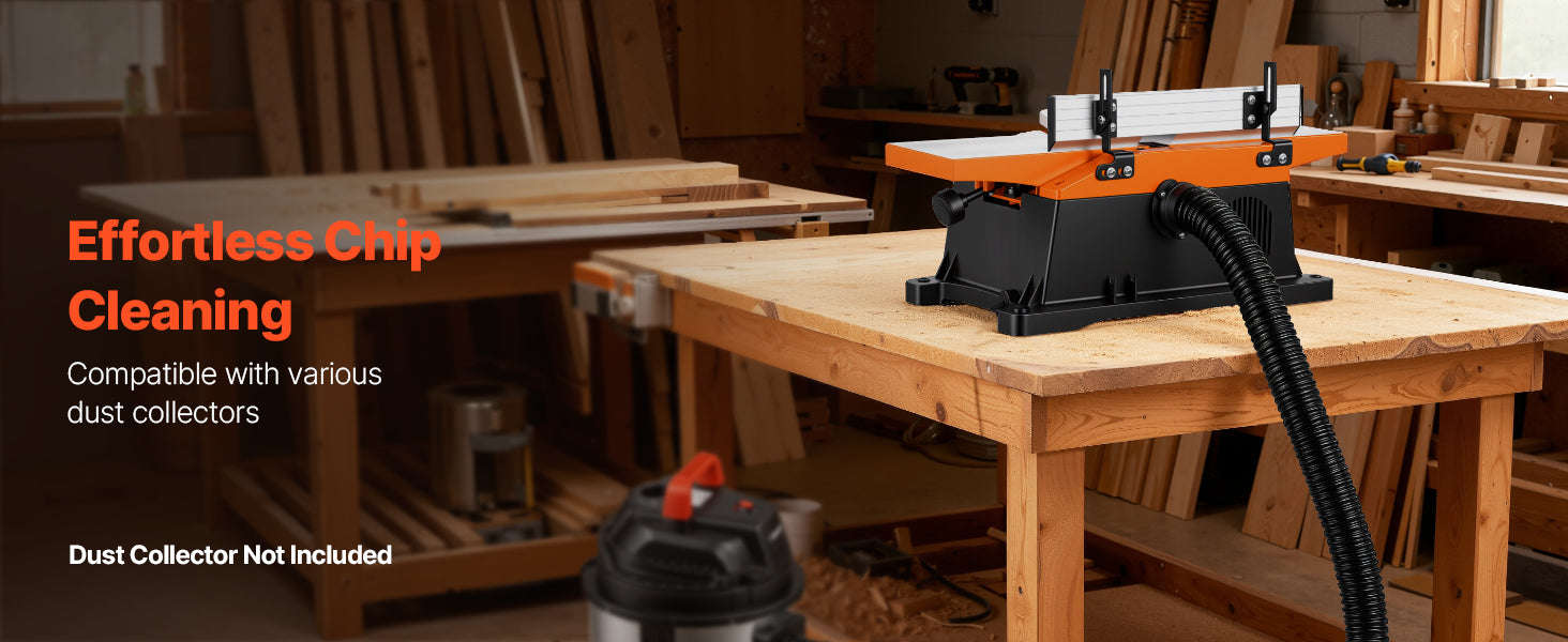 6 in 2 HP Benchtop Jointer with Adjustable Fence-Spiral Cutterhead / United States