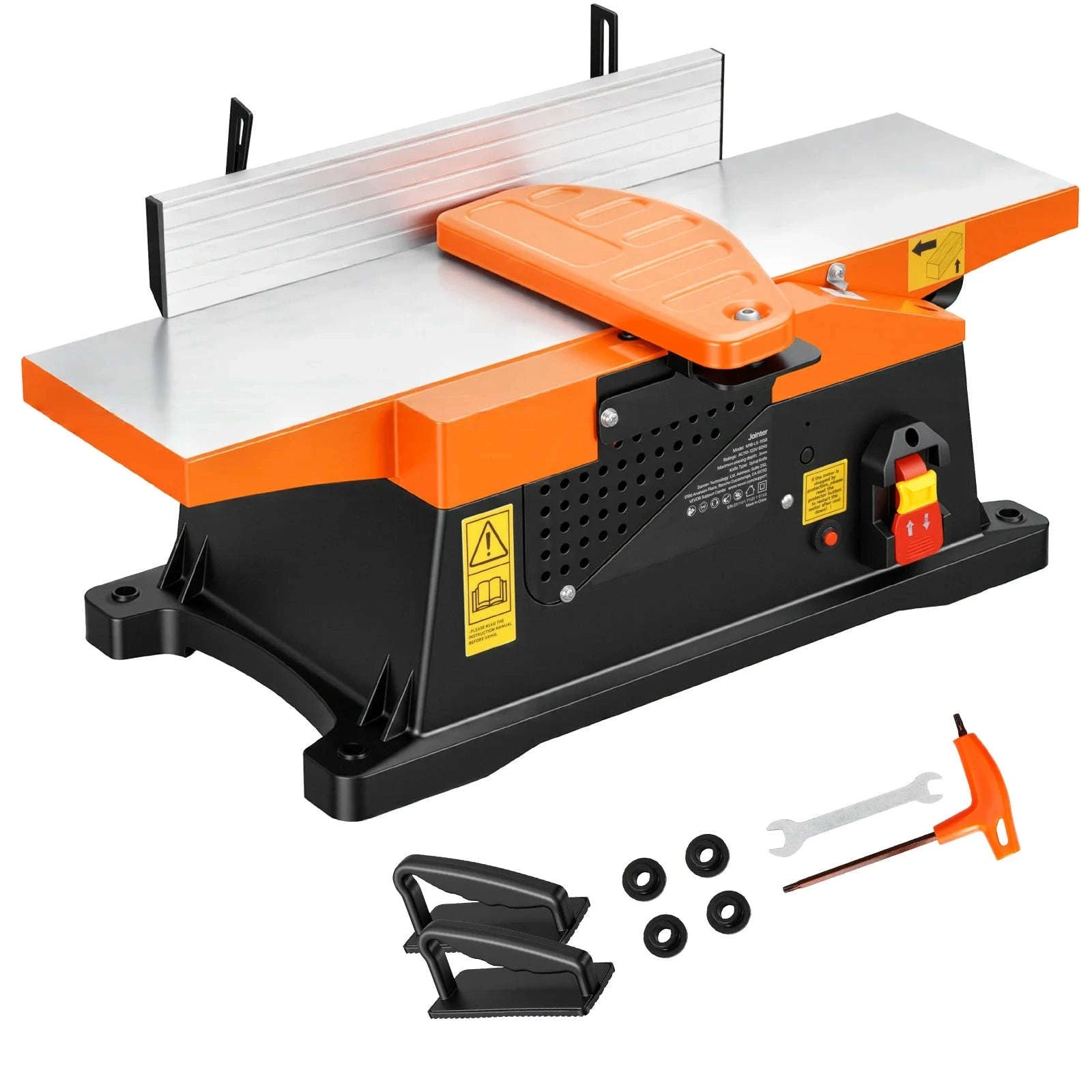6 in 2 HP Benchtop Jointer with Adjustable Fence-Spiral Cutterhead / United States