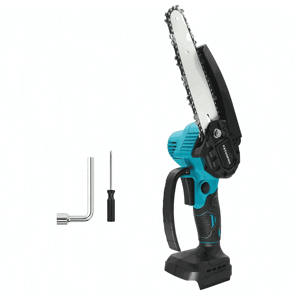 6 Inch Mini Cordless Chainsaw for Pruning and DIY Cutting-2PCS 4.0Ah Battery / EU / CHINA