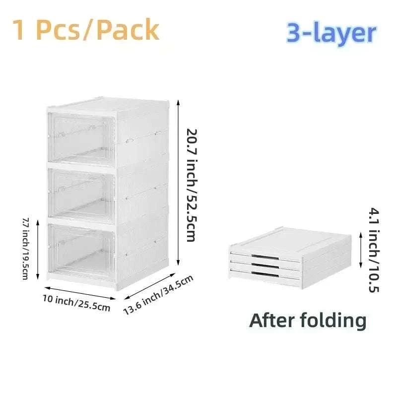 6-Layer Foldable Shoe Organizer Box-3-layer / GERMANY