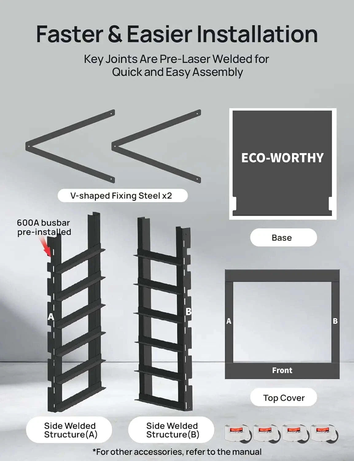 6-Layer Server Rack with 600A Busbar-black / United States