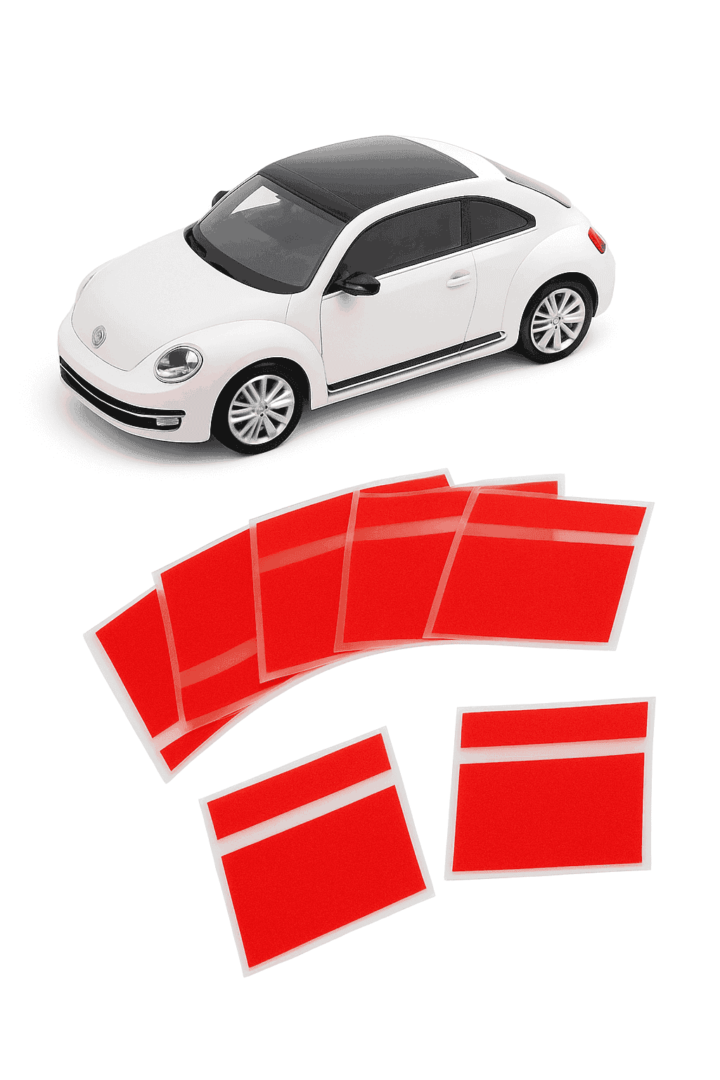 6-Piece Car Wheel Hub Stickers for a Sharper Wheel Look-WHITE