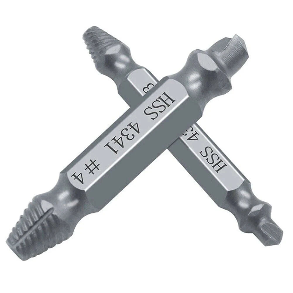 6-Piece Damaged Screw Extractor Set for Broken Bolts and Screws-United States / 6pcs