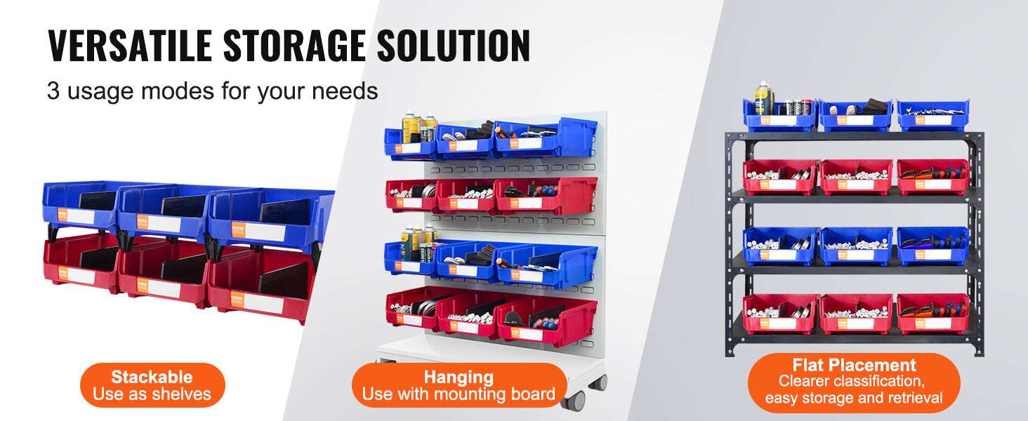 6-Piece Stackable Storage Bins for Garage, Closet & Workspace-6 pcs / spain