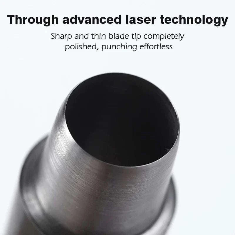 6-Piece Steel Hole Punch Set for Leather, Belts, Paper & Crafts-