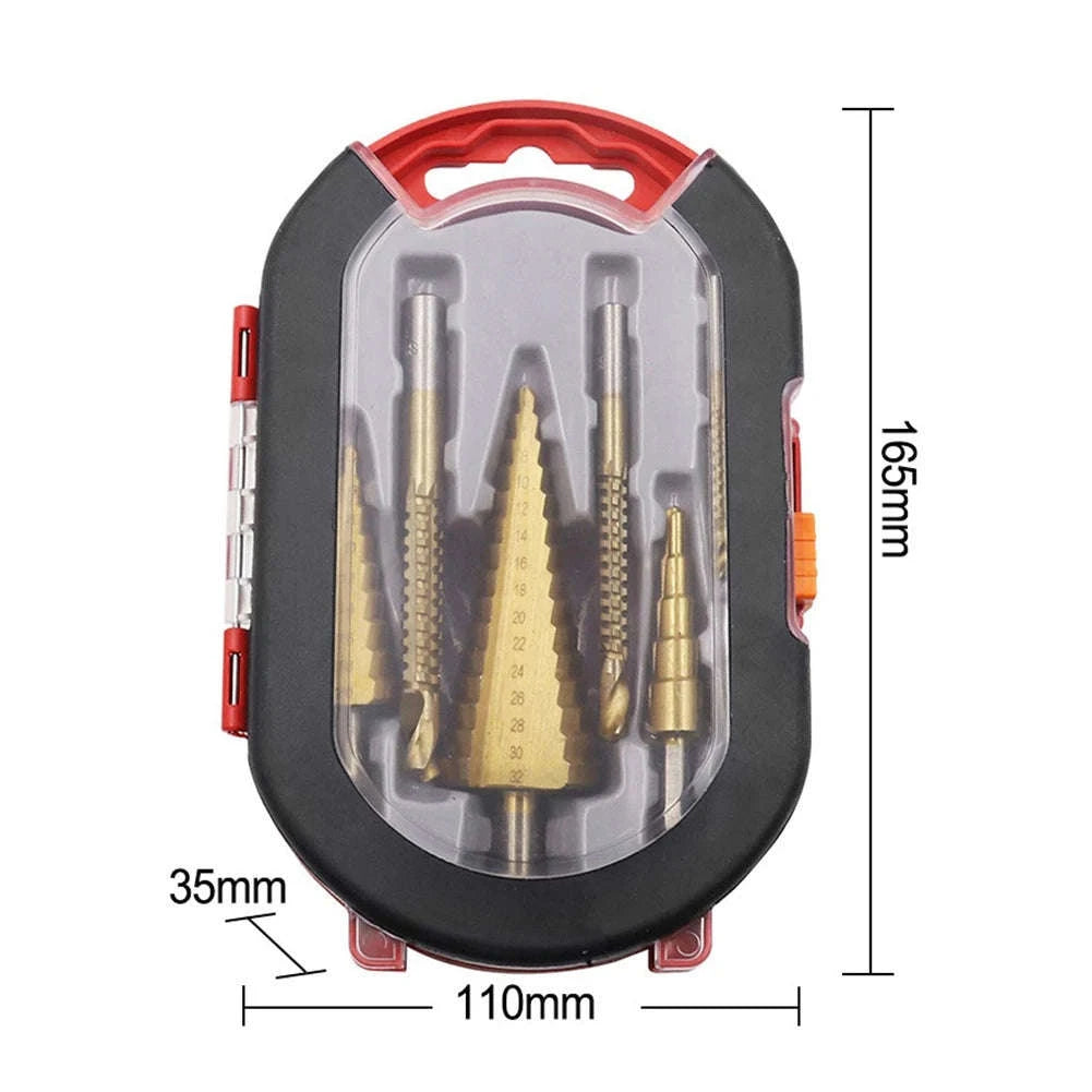 6-Piece Titanium Step & Saw Drill Bit Set-Package 2