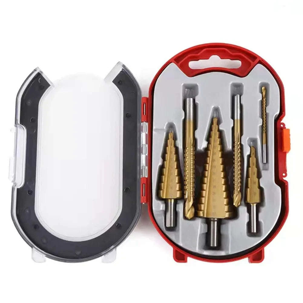 6-Piece Titanium Step & Saw Drill Bit Set-Package 2