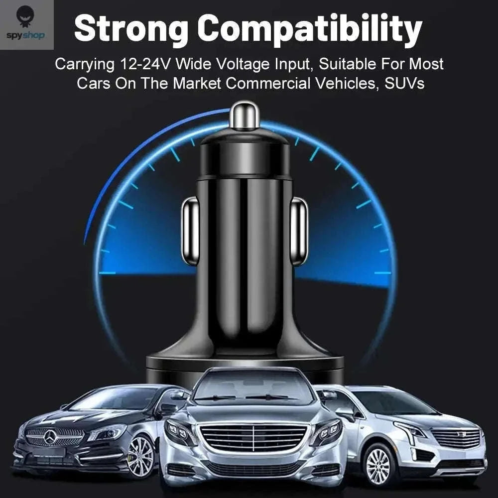 6-Port Fast Car Charger with PD and Digital Display-2 Port Volt display