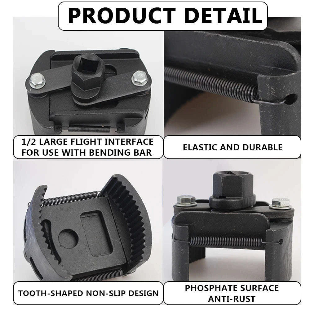 60-105mm Adjustable Steel Oil Filter Wrench-Small