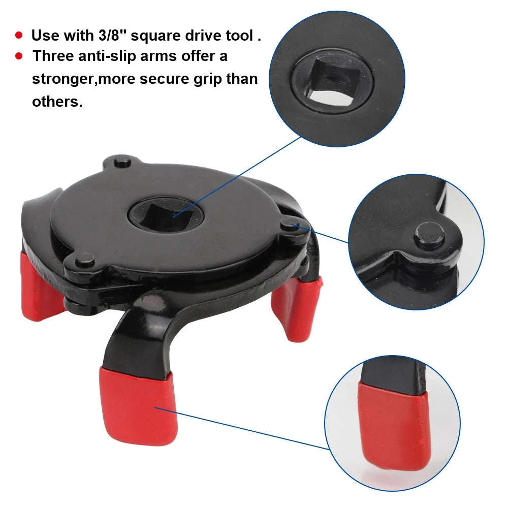 60-105mm Adjustable Steel Oil Filter Wrench-Small