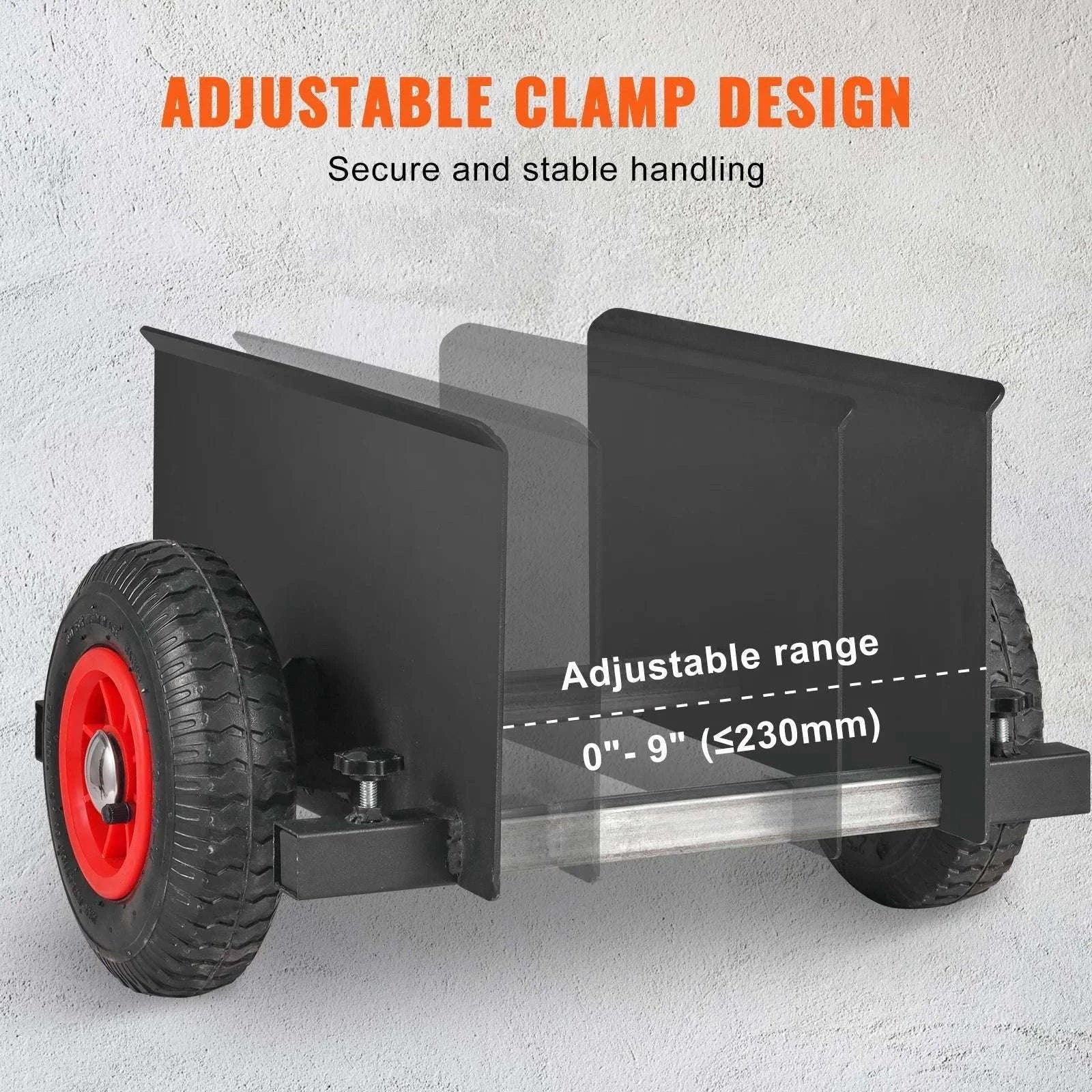 600 lb Panel Dolly Cart with Pneumatic Wheels & Adjustable Clamp-600 LBS / spain