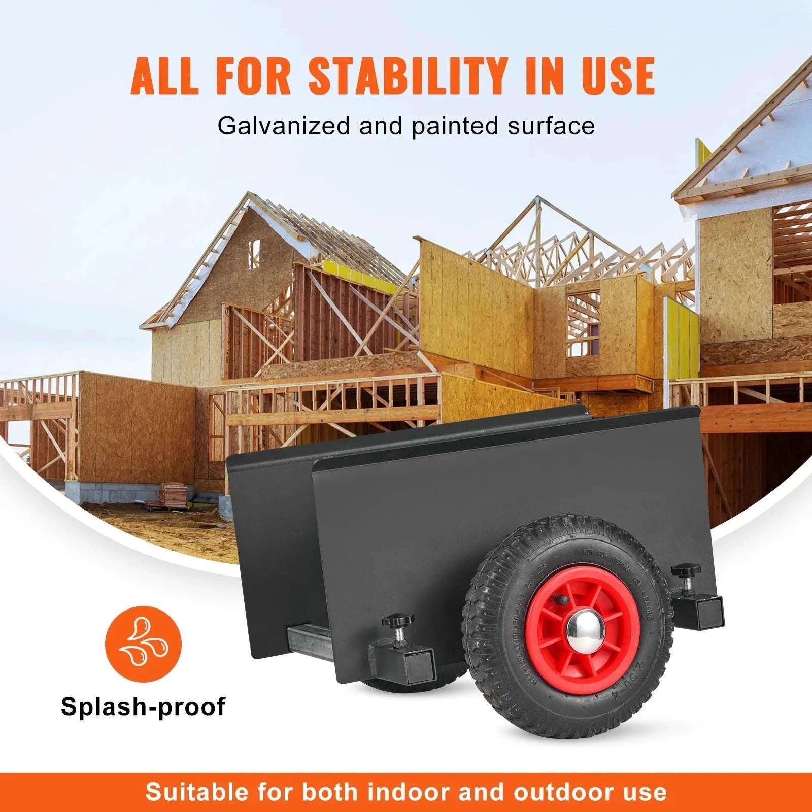 600 lb Panel Dolly Cart with Pneumatic Wheels & Adjustable Clamp-600 LBS / spain