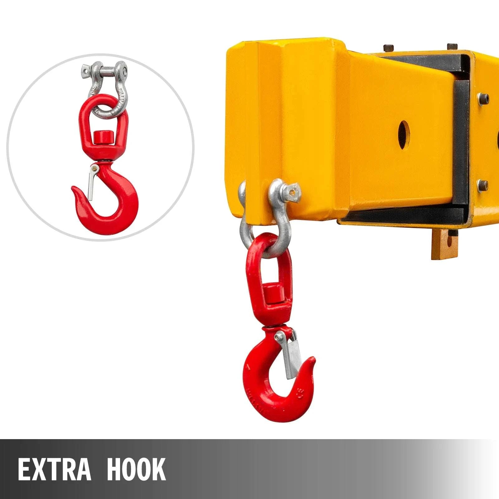 6000 lbs Forklift Jib Boom Crane Attachment with Adjustable Hook-6000LBS / GERMANY