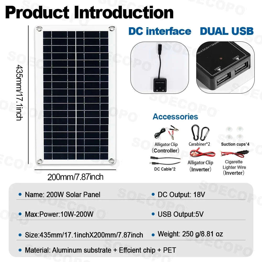 6000W Solar Power Kit with Inverter & 100A Controller for Off-Grid Use-only Inverter 220V