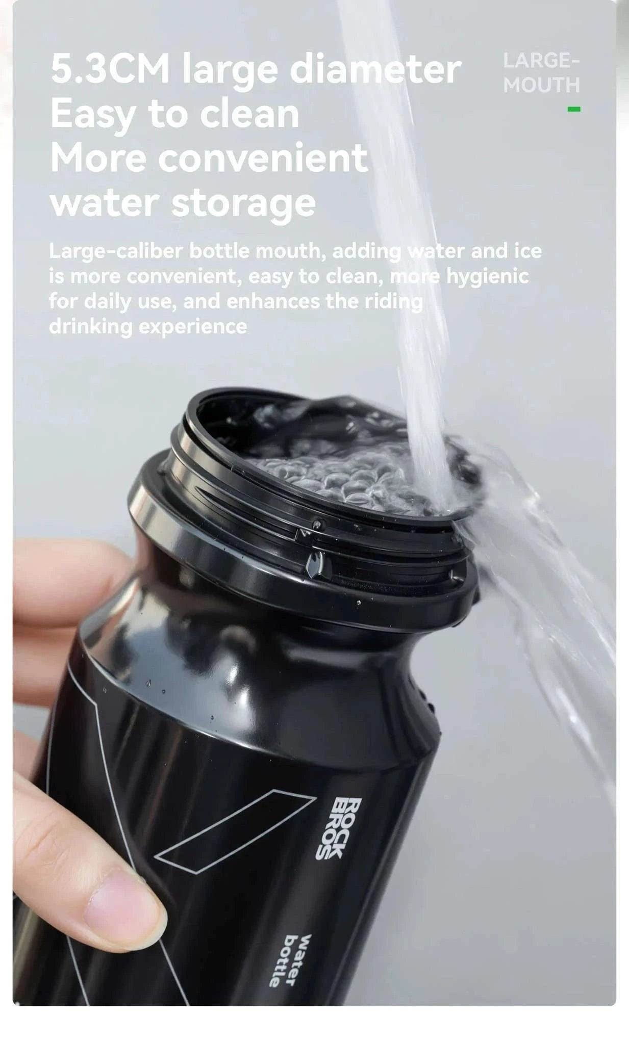 600ml Cycling Water Bottle with Dust Cover Leakproof Squeeze Design-White