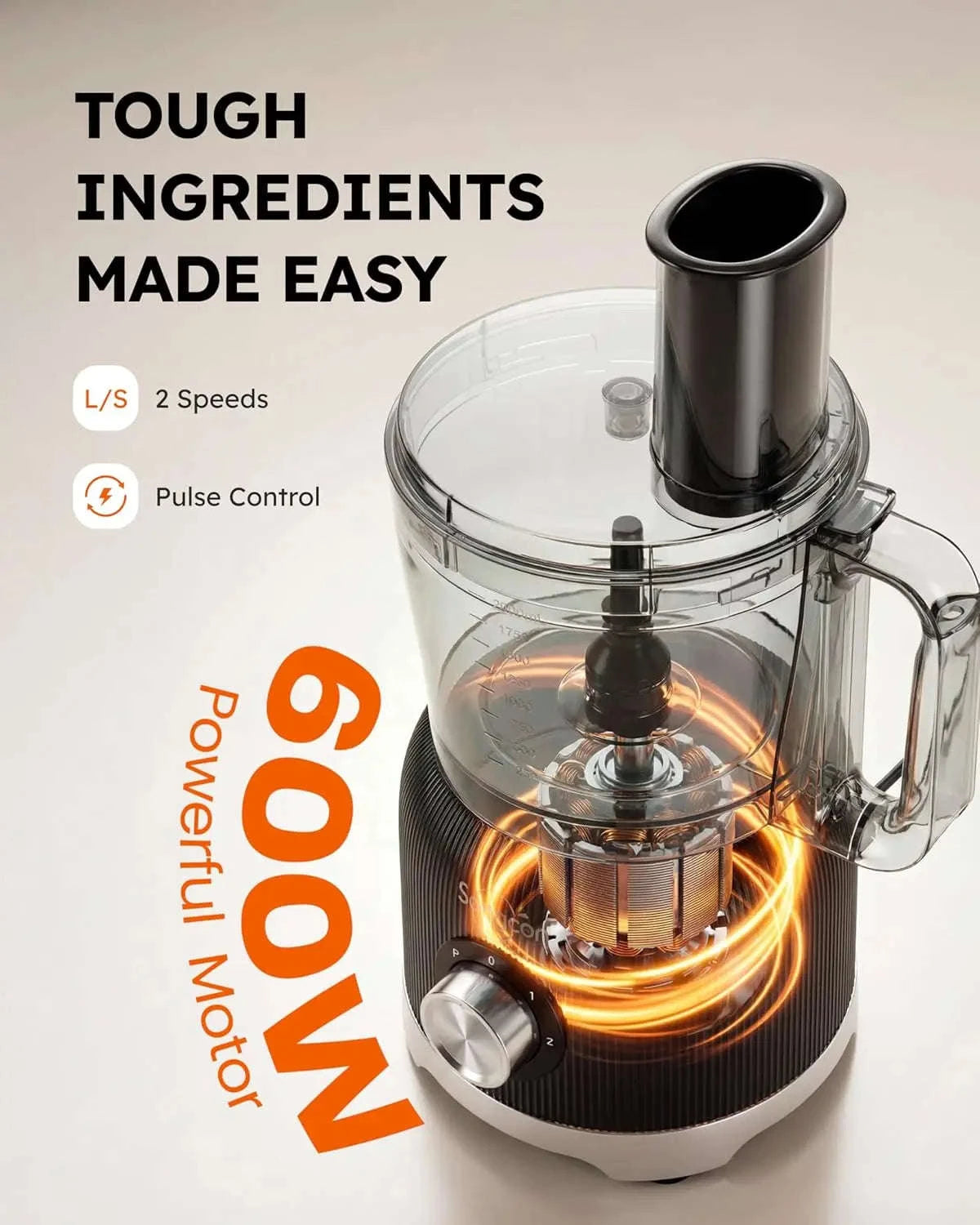 600W 11-in-1 Food Processor & Blender Combo with Dual 8-Cup Bowls-United States