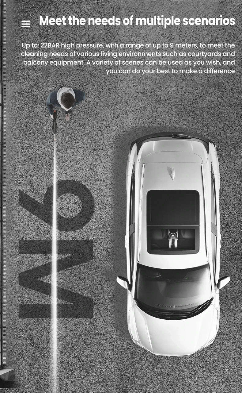 600W Cordless High Pressure Cleaner for Makita 18V Battery-With 2XBattery / Electric / Poland